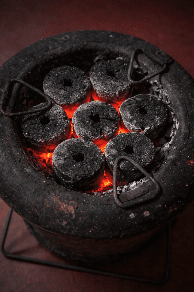 Charcoal briquettes illustration