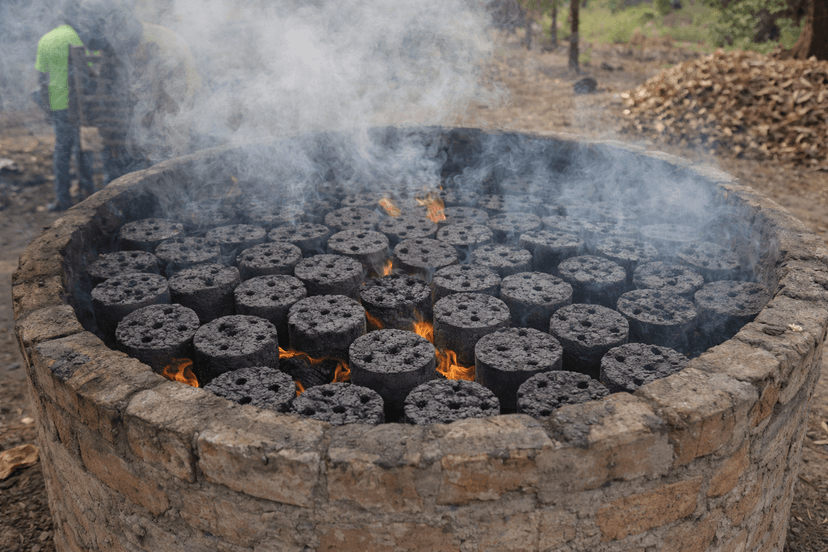 Carbonization kiln process